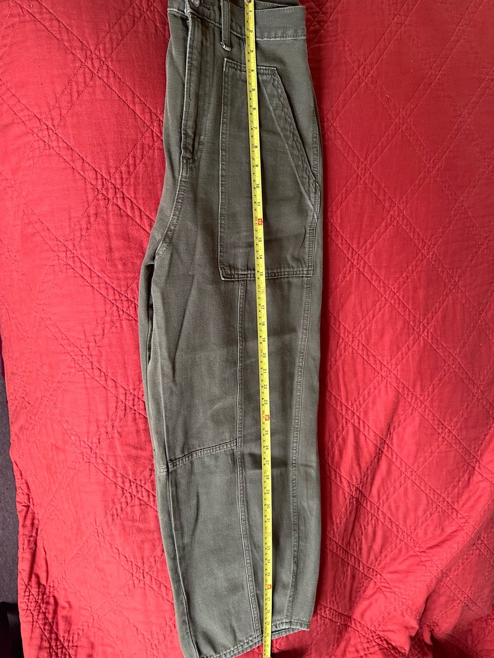 Universal Thread Olive Green Utility High-Waist Barrel Pants - Picture 9 of 12